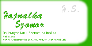 hajnalka szomor business card